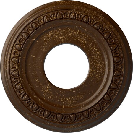 Ekena Millwork Jackson Ceiling Medallion (Canopies up to 7 3/8"), 12 1/4"OD x 4"ID x 1 1/8"P, Root Beer Crackle CM12JARBC